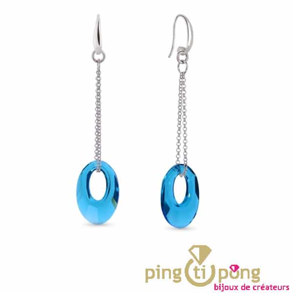 Silver Spark dangling earrings