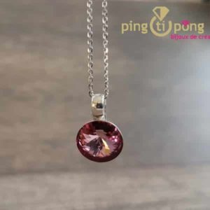 Collier bonbon vieux rose SPARK