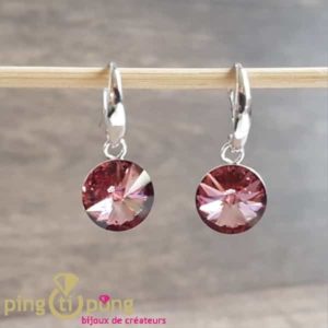 Boucles bonbon vieux rose SPARK