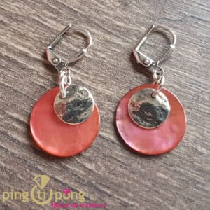 Bijoux originaux : Boucles nacre et argent rouille La Petite Sardine