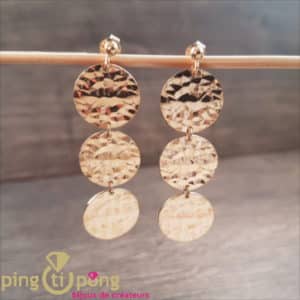 Bijou original : Boucles en vermeil martelé OLIVIER LAFOND