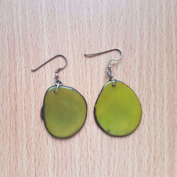 Earrings in green tagua GREEN AGE