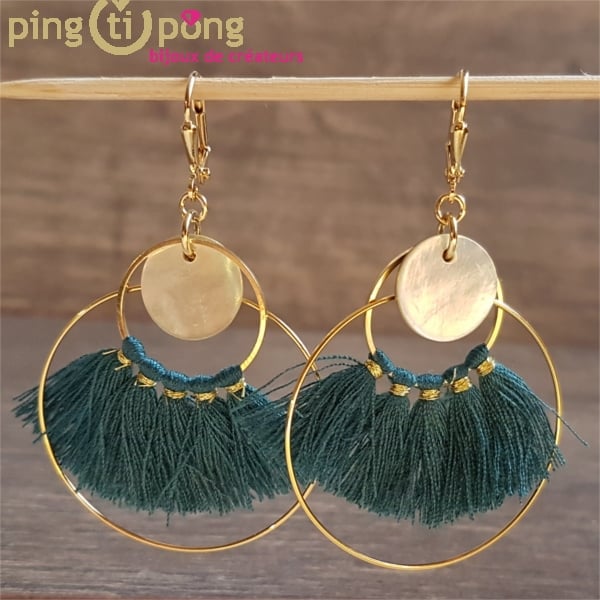 Gold earrings ponpon La Petite Sardine