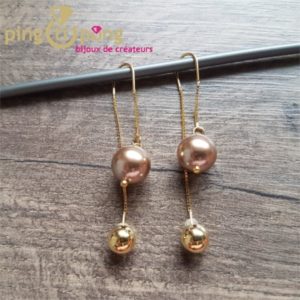 Double strands gold earrings SPARK
