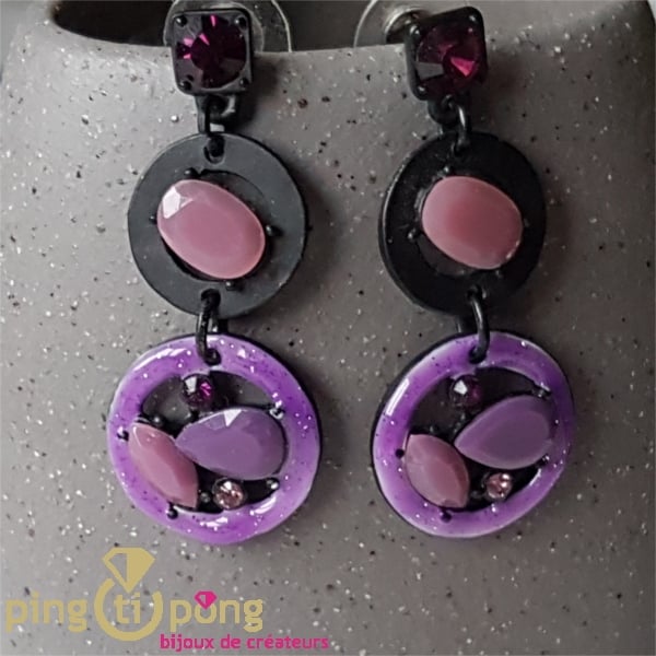 Purple pearl earrings Pure by Noa