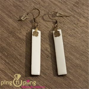 Boucles rectangles blanc ALLOING