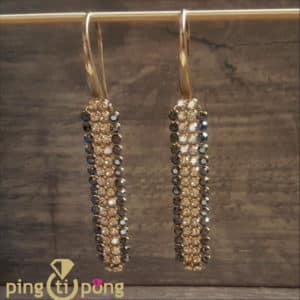 BIjou en Swarovski : Boucles strass or de SPARK