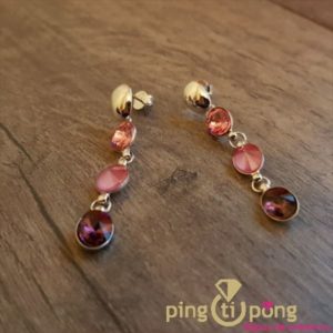 Original jewellery: Pink Swarovski® crystal cascade earrings by SPARK