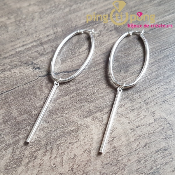 Silver jewelry: Earrings "lollipops" silver 925 of CANYON