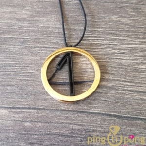 Bijou original : Collier or et noir HONOR