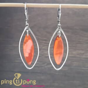 Bijoux originaux : Boucles en nacre et argent La Petite Sardine