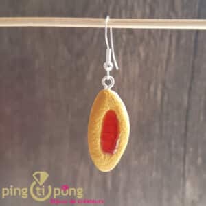 Bijoux originaux : Boucles barquette fraise de 50 oneShot