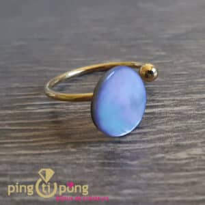 Bijou original : Bague or et nacre mauve La Petite Sardine