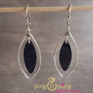 Bijoux originaux : Boucles d'oreilles en nacre et argent La Petite Sardine