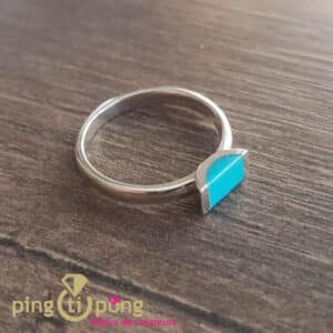 Bijou original : Bague argent et turquoise de CANYON