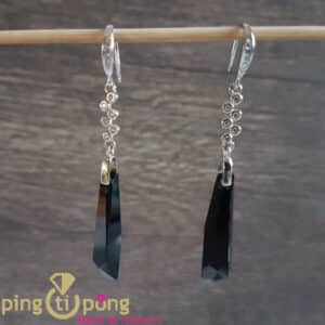 Boucles originales : Stalactites en argent et cristal de SPARK