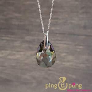 Bijou original : Collier en argent et cristal bronze de SPARK