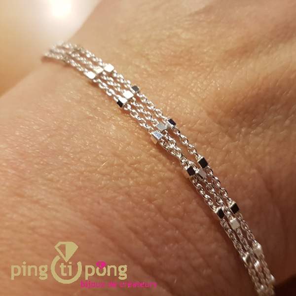 Bracelet femme strass argent – BIJOUX BY JULIE