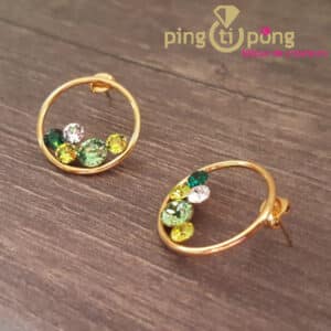 Bijou original : boucles d'oreilles anneau inox doré de SPARK